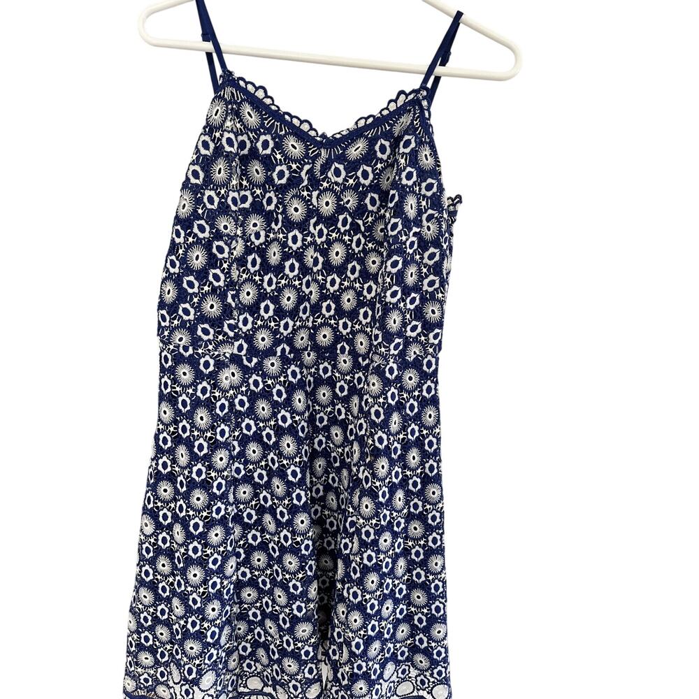 Sugar & L Dress M  Embroidered Strappy Skater Style Resort Feminine Coquette